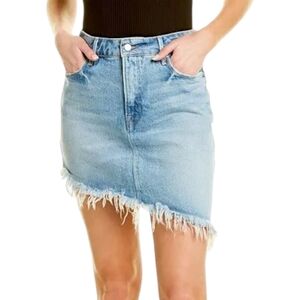 Good American Asymmetrical Denim Mini Skirt | Size 6